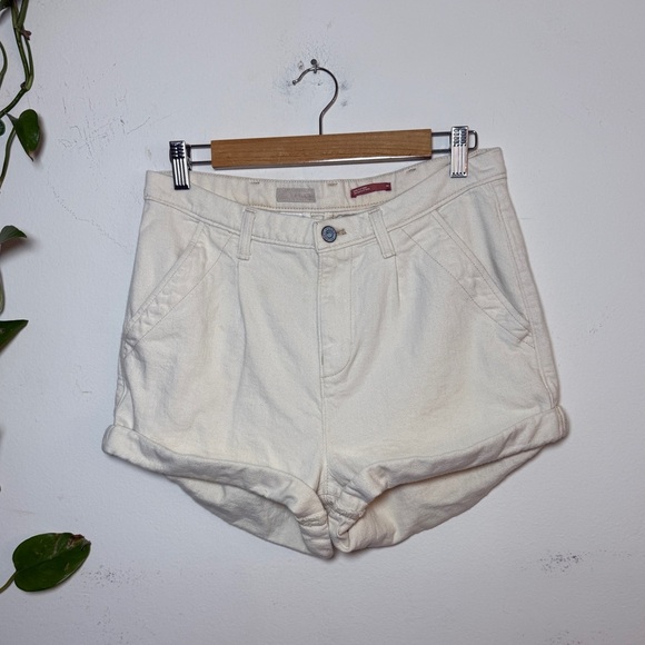 Pilcro Women's Cream Cotton Blend Shorts - - Picture 13 of 13